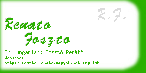 renato foszto business card